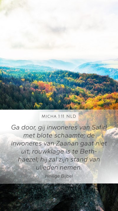 Micha 1:11 NLD Bible Verse Image