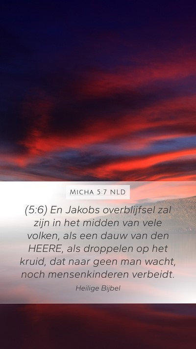 Micha 5:7 NLD Bible Verse Image