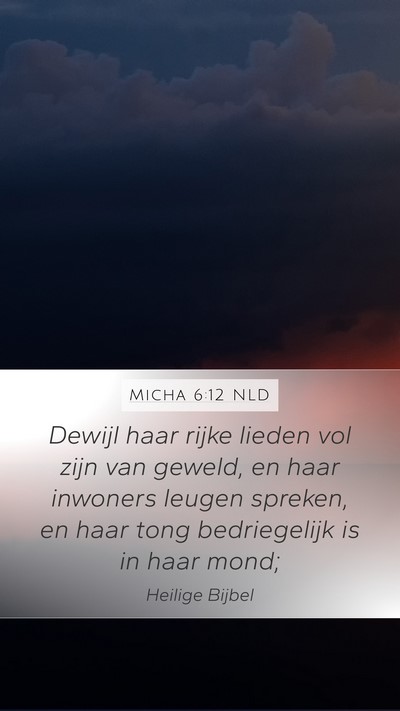 Micha 6:12 NLD Bible Verse Image
