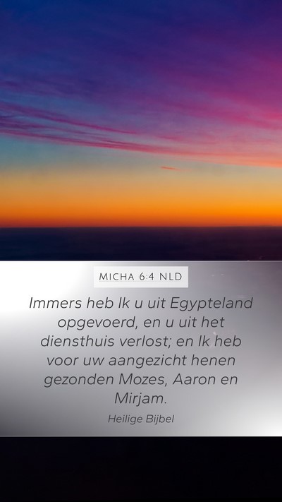 Micha 6:4 NLD Bible Verse Image