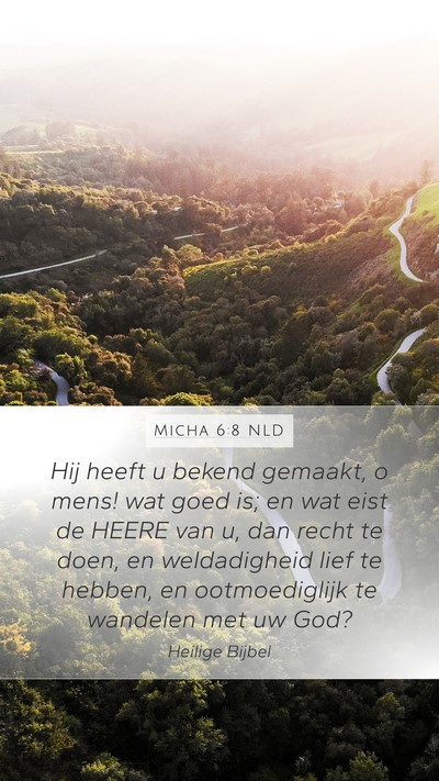 Micha 6:8 NLD Bible Verse Image