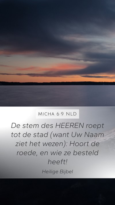 Micha 6:9 NLD Bible Verse Image