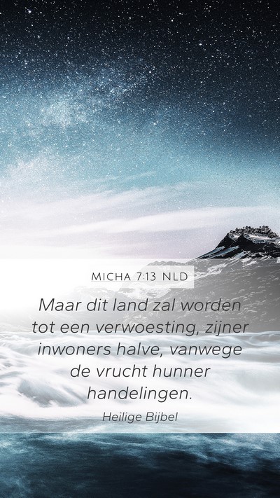 Micha 7:13 NLD Bible Verse Image