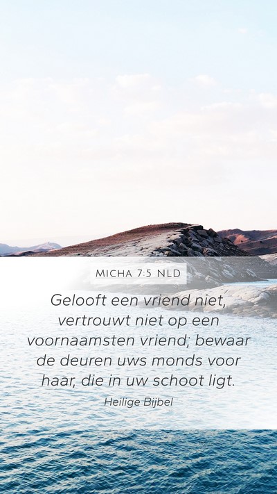 Micha 7:5 NLD Bible Verse Image