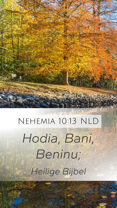 Nehemia 10:13 NLD Mobile Phone Wallpaper - Hodia, Bani, - Mobile Bible Verse Wallpaper