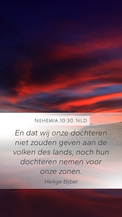 Nehemia 10:30 NLD Bible Verse Image