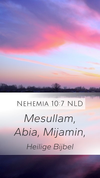Nehemia 10:7 NLD Bible Verse Image