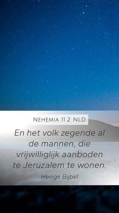 Nehemia 11:2 NLD Bible Verse Image