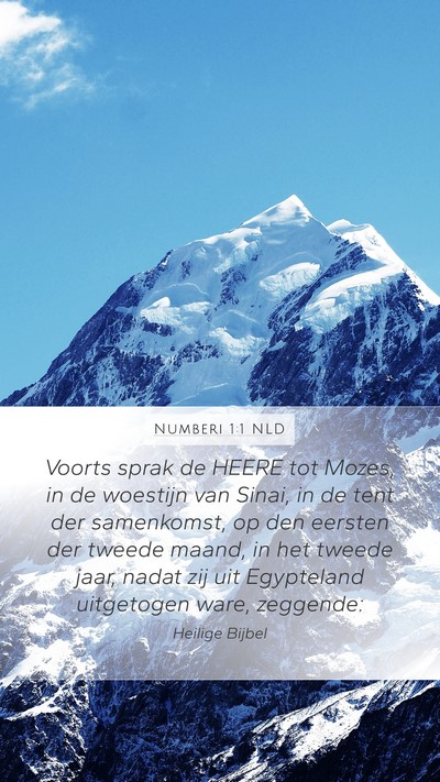 Numberi 1:1 NLD Mobile Phone Wallpaper - Voorts sprak de HEERE tot Mozes, in de woestijn - Mobile Bible Verse Wallpaper