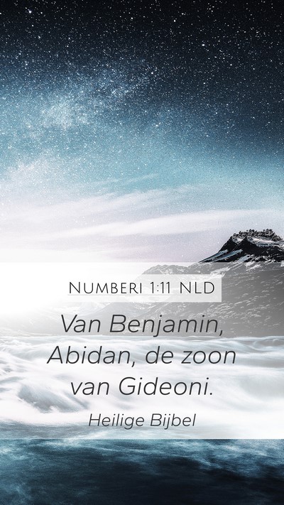 Numberi 1:11 NLD Mobile Phone Wallpaper - Van Benjamin, Abidan, de zoon van - Mobile Bible Verse Wallpaper