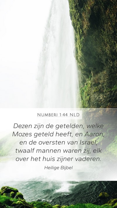 Numberi 1:44 NLD Mobile Phone Wallpaper - Dezen zijn de getelden, welke Mozes geteld heeft, - Mobile Bible Verse Wallpaper