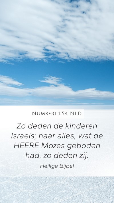 Numberi 1:54 NLD Bible Verse Image
