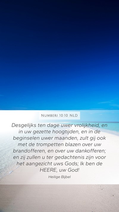 Numberi 10:10 NLD Bible Verse Image