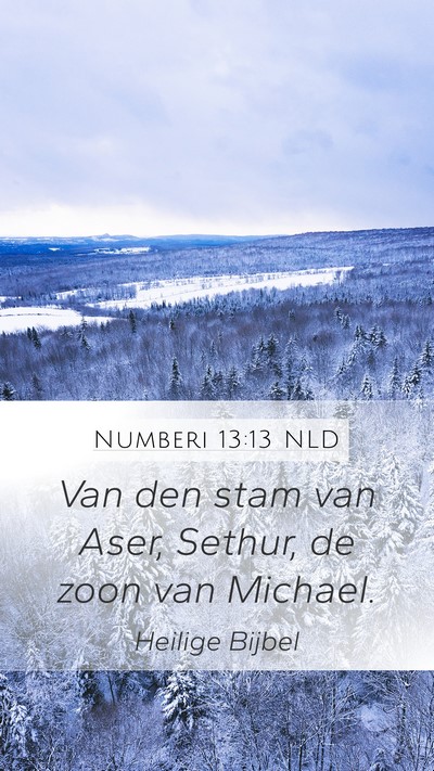 Numberi 13:13 NLD Mobile Phone Wallpaper - Van den stam van Aser, Sethur, de zoon van - Mobile Bible Verse Wallpaper