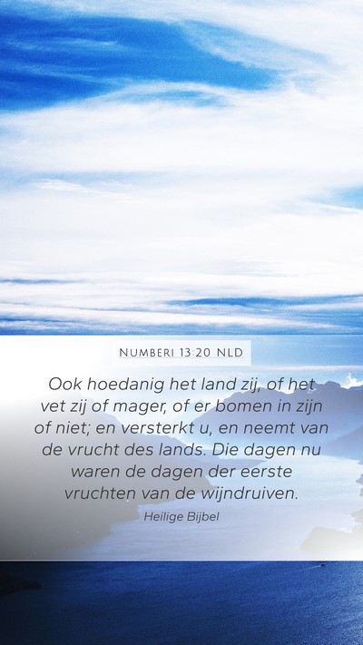 Numberi 13:20 NLD Mobile Phone Wallpaper - Ook hoedanig het land zij, of het vet zij of - Mobile Bible Verse Wallpaper