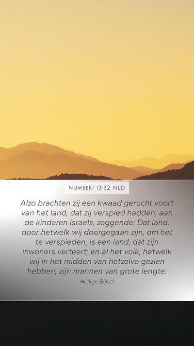 Numberi 13:32 NLD Bible Verse Image