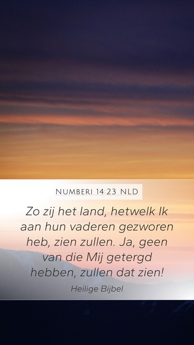 Numberi 14:23 NLD Bible Verse Image