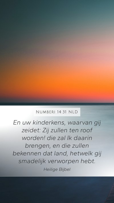 Numberi 14:31 NLD Bible Verse Image