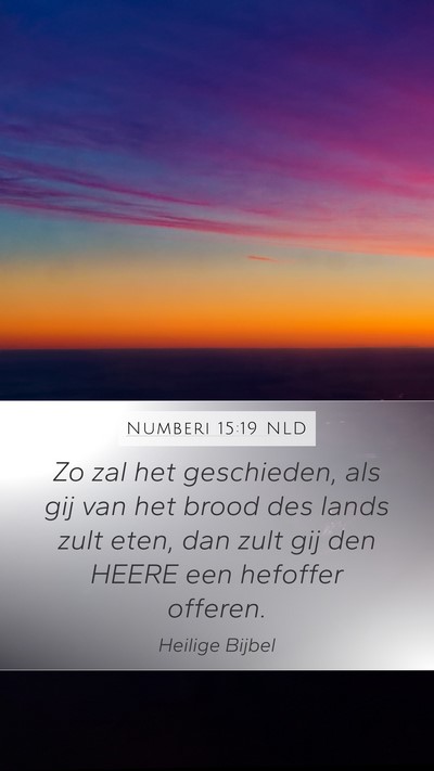 Numberi 15:19 NLD Bible Verse Image