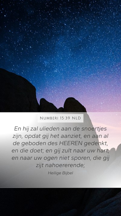 Numberi 15:39 NLD Bible Verse Image