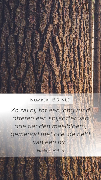 Numberi 15:9 NLD Mobile Phone Wallpaper - Zo zal hij tot een jong rund offeren een - Mobile Bible Verse Wallpaper