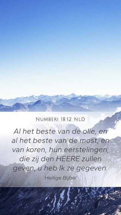 Numberi 18:12 NLD Bible Verse Image