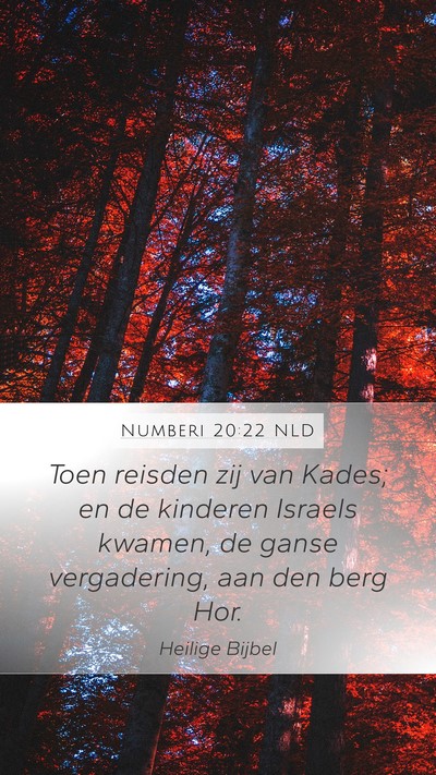 Numberi 20:22 NLD Mobile Phone Wallpaper - Toen reisden zij van Kades; en de kinderen - Mobile Bible Verse Wallpaper