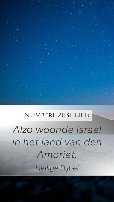Numberi 21:31 NLD Bible Verse Image