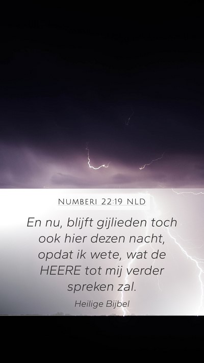 Numberi 22:19 NLD Bible Verse Image