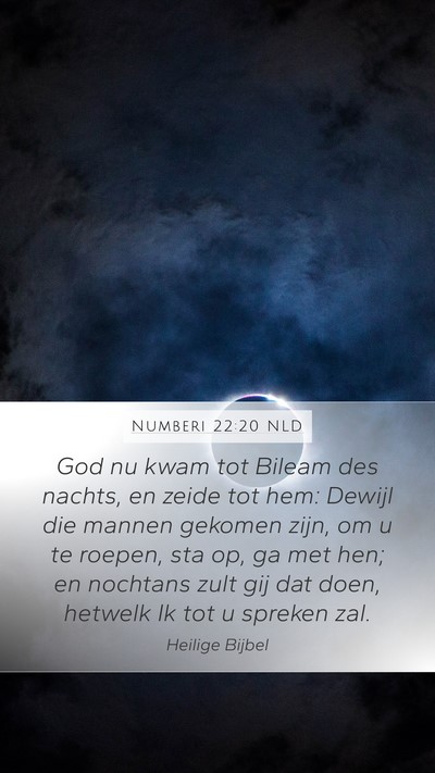 Numberi 22:20 NLD Bible Verse Image