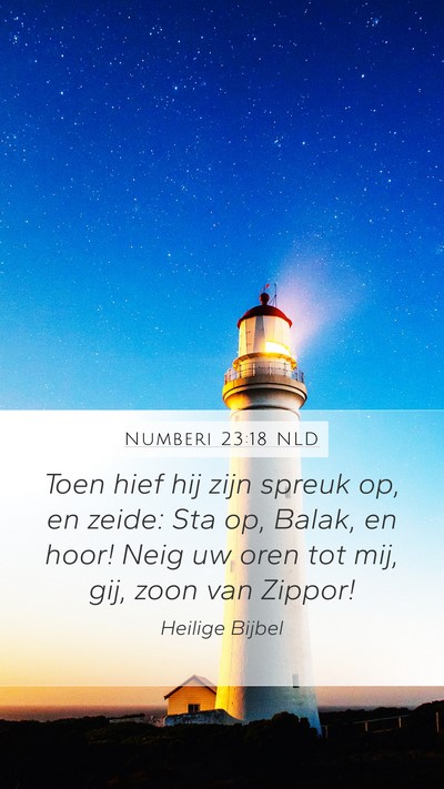 Numberi 23:18 NLD Bible Verse Image