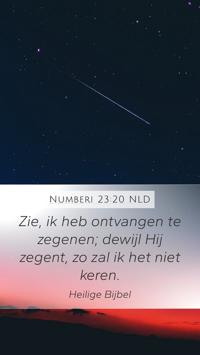 Numberi 23:20 NLD Bible Verse Image