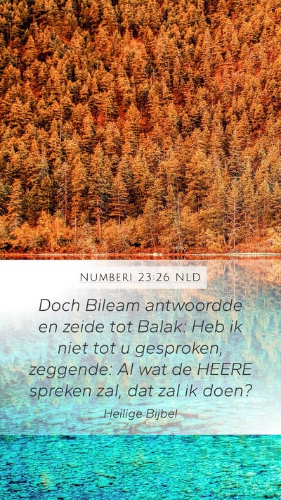 Numberi 23:26 NLD Bible Verse Image
