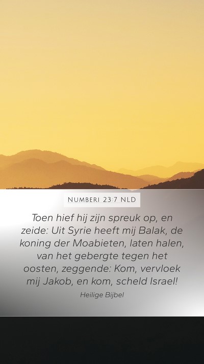 Numberi 23:7 NLD Bible Verse Image