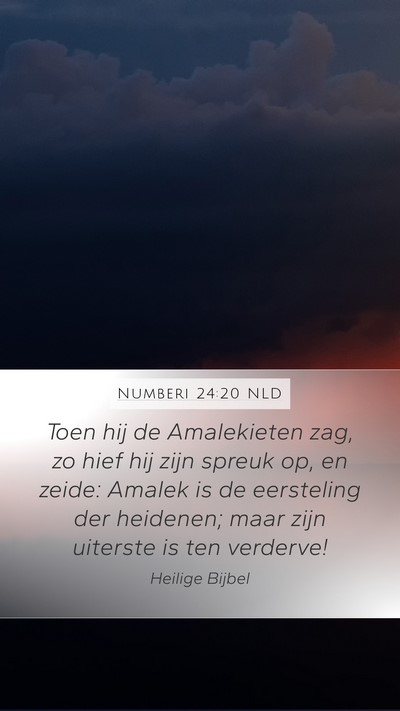 Numberi 24:20 NLD Bible Verse Image