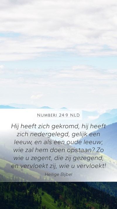 Numberi 24:9 NLD Bible Verse Image