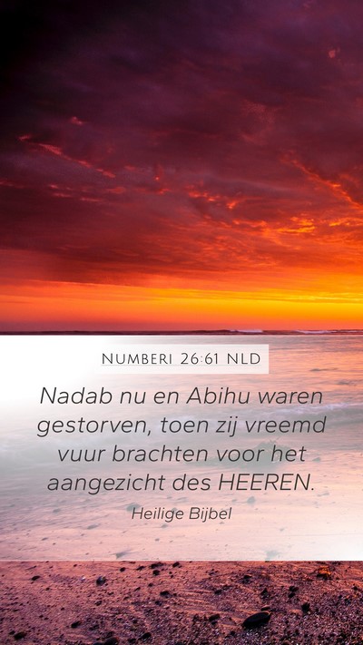 Numberi 26:61 NLD Bible Verse Image