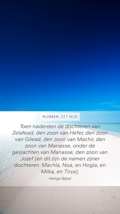 Numberi 27:1 NLD Bible Verse Image
