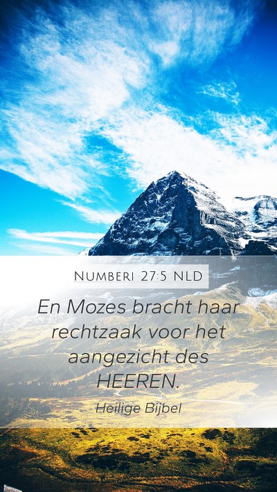 Numberi 27:5 NLD Bible Verse Image