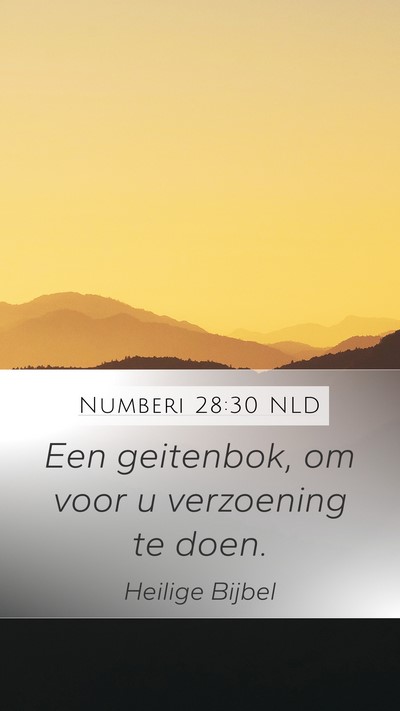 Numberi 28:30 NLD Bible Verse Image