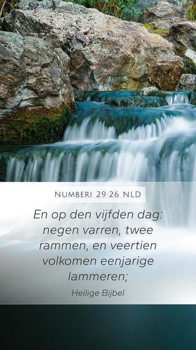Numberi 29:26 NLD Mobile Phone Wallpaper - En op den vijfden dag: negen varren, twee rammen, - Mobile Bible Verse Wallpaper