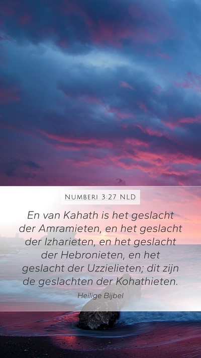 Numberi 3:27 NLD Bible Verse Image