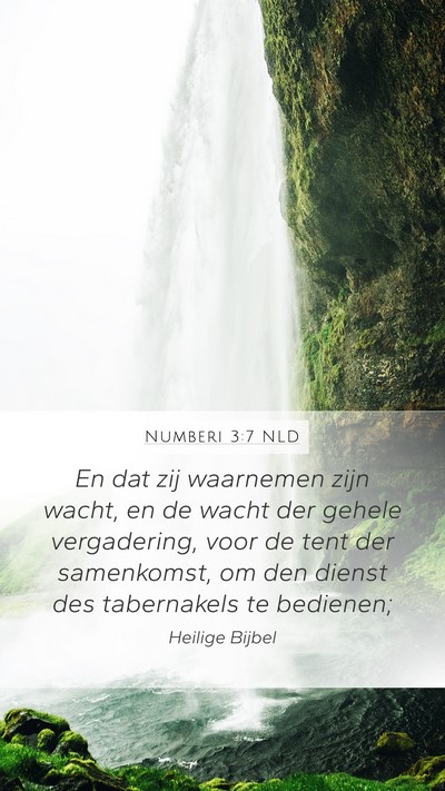 Numberi 3:7 NLD Mobile Phone Wallpaper - En dat zij waarnemen zijn wacht, en de wacht der - Mobile Bible Verse Wallpaper