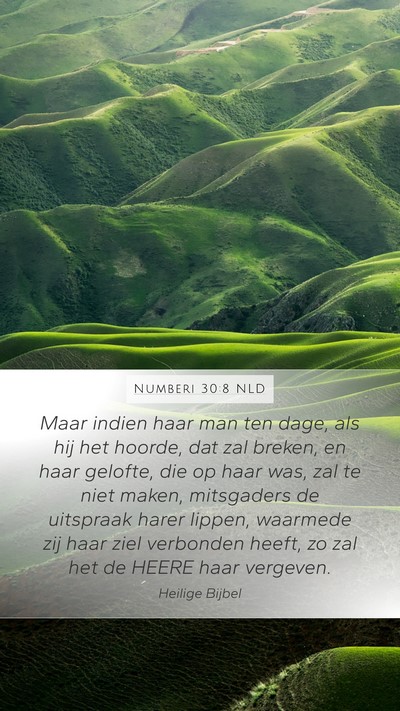 Numberi 30:8 NLD Mobile Phone Wallpaper - Maar indien haar man ten dage, als hij het - Mobile Bible Verse Wallpaper