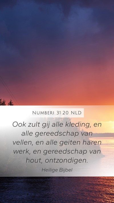 Numberi 31:20 NLD Bible Verse Image