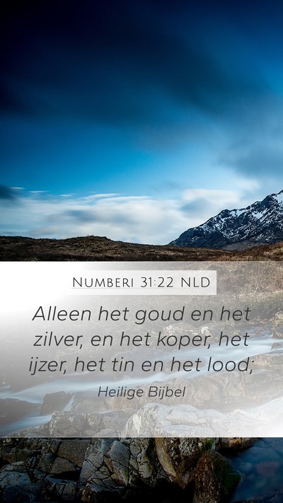 Numberi 31:22 NLD Bible Verse Image