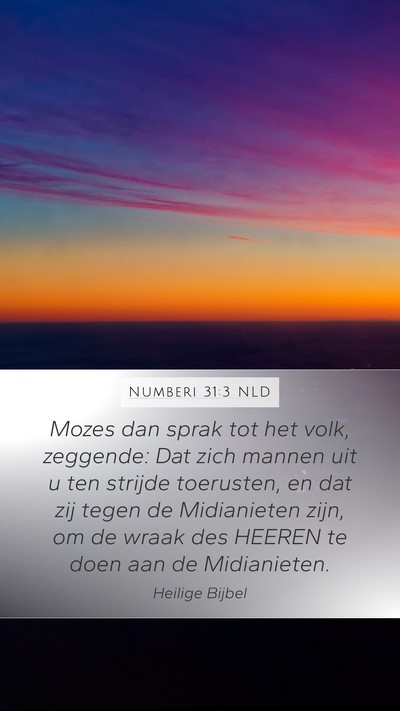 Numberi 31:3 NLD Bible Verse Image