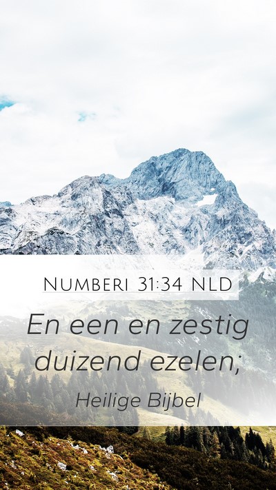 Numberi 31:34 NLD Mobile Phone Wallpaper - En een en zestig duizend - Mobile Bible Verse Wallpaper