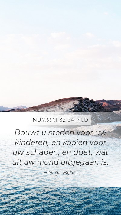 Numberi 32:24 NLD Bible Verse Image