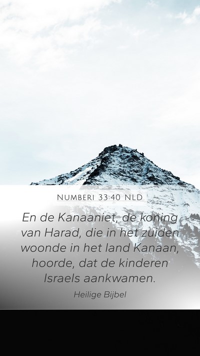 Numberi 33:40 NLD Bible Verse Image